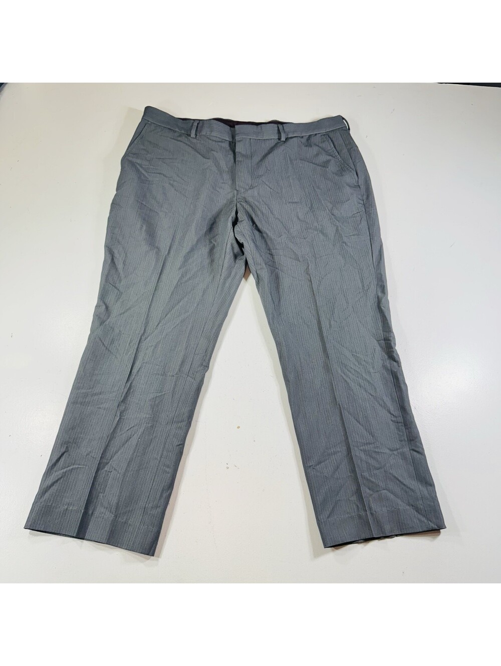 Egara Dress Pants Gray Straight Flat Front Men’s Size 40x28